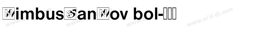NimbusSanNov bol字体转换